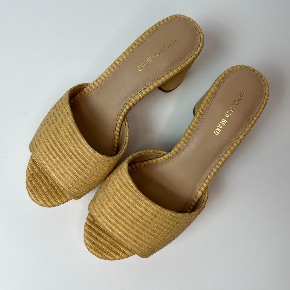 Veronica Beard Women's Dali Raffia Natural Platform Sandal Size 7.5 Summer NWOB - Picture 2 of 7